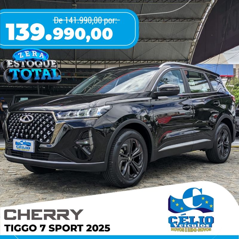 TIGGO7 SPORT - 2025 - Preto [ R$ 139.990,00 ] AMPLIAR!