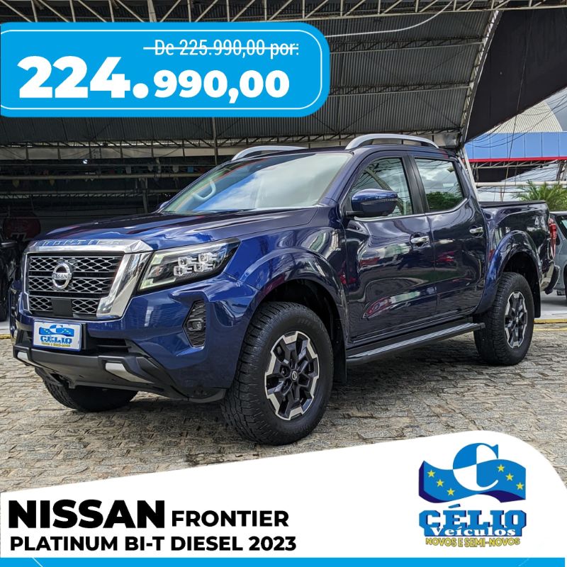 FRONTIER PLAT 4X4 - 2023 - Azul Met [ R$ 224.990,00 ] AMPLIAR!
