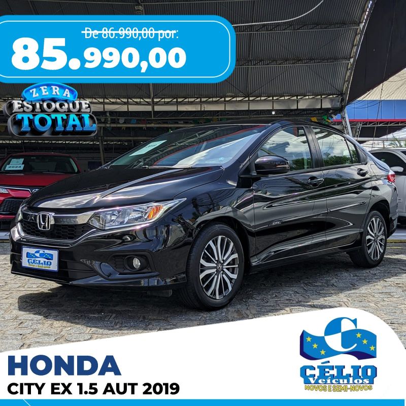 CITY EX CVT - 2019 - Preto [ R$ 85.990,00 ] AMPLIAR!