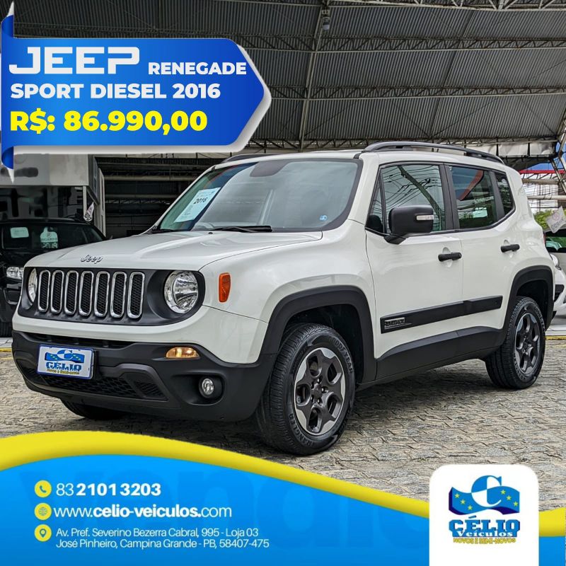 RENEGADE SPORT AT D - 2016 - Branco [ R$ 86.990,00 ] AMPLIAR!