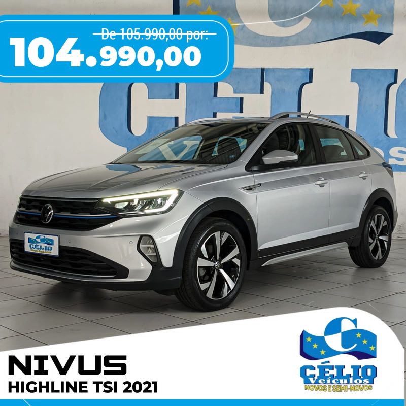 NIVUS HIGHLINE TSI AT - 2021 - Prata [ R$ 104.990,00 ] AMPLIAR!