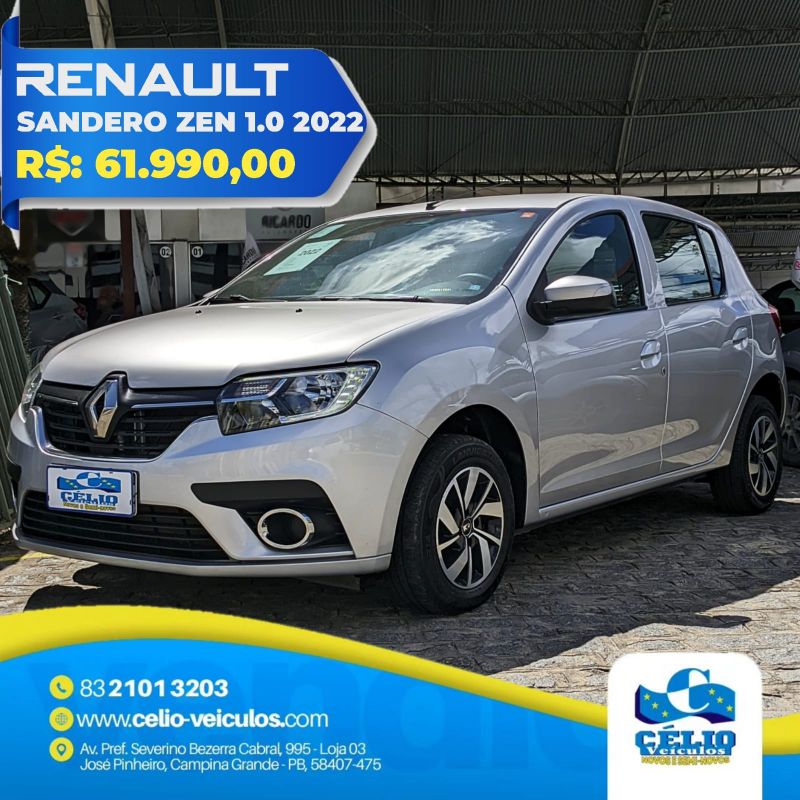 SANDERO - 2022 - Prata [ R$ 61.990,00 ] AMPLIAR!