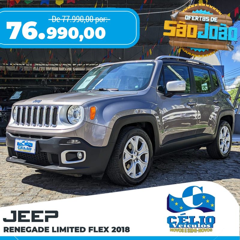 RENEGADE LIMITED AT - 2018 - Cinza [ R$ 76.990,00 ] AMPLIAR!
