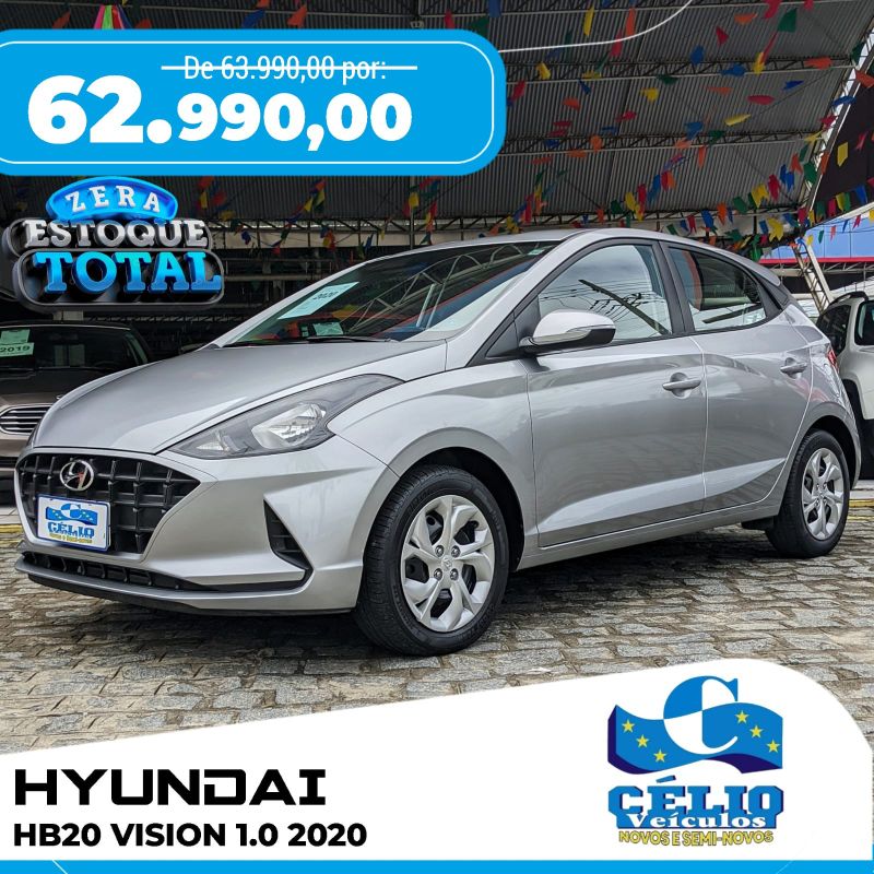 HB20 1.0M VISION - 2020 - Prata [ R$ 62.990,00 ] AMPLIAR!