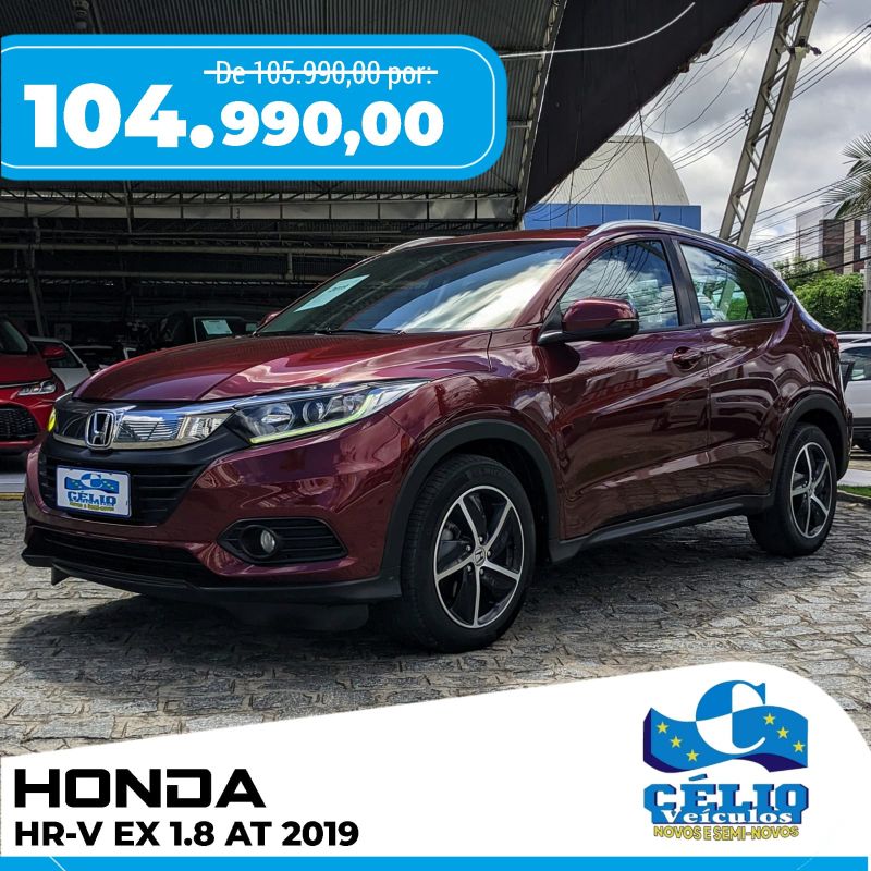 HR-V EX CVT - 2019 - Vermelho [ R$ 104.990,00 ] AMPLIAR!