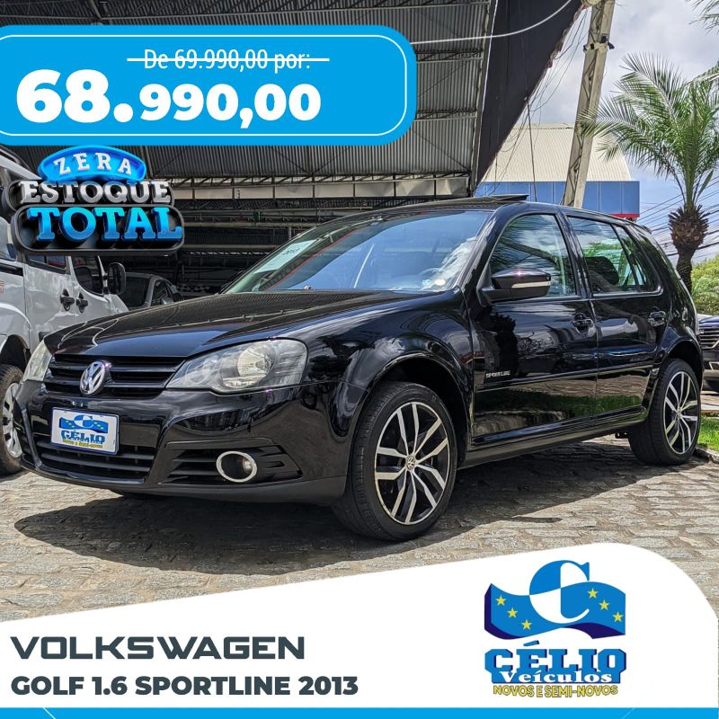 Golf 1.6 Sportline - 2013 - Preto [ R$ 68.990,00 ] AMPLIAR!