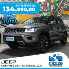 COMPASS LIMITED 2.0 4X4 DIESEL 16V AUT. - 2021 - CINZA [ R$ 134.990,00 ] AMPLIAR!